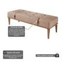 Ver imagem 7 de Recamier de Madeira Eucalipto, Estofado e Cinto de Couro Yarin