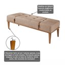 Ver mais imagens de Recamier de Madeira Eucalipto, Estofado e Cinto de Couro Yarin