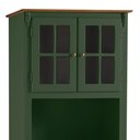 Ver imagem 2 de Cristaleira 4 Portas 3 Prateleiras e 1 Gaveta Nicho Hannover 60810 Linz Móveis - Verde Musgo/imbuia