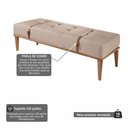 Ver imagem 4 de Recamier de Madeira Eucalipto, Estofado e Cinto de Couro Yarin 