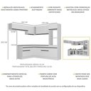 Ver imagem 5 de Armário De Cozinha Completa De Canto Branco/preto