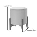 Ver imagem 3 de Puff Redondo de Madeira Eucalipto e Estofado Otávio