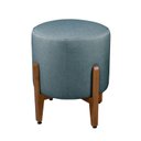 Ver imagem 2 de Puff Redondo de Madeira Eucalipto e Estofado Otávio