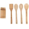 Kit 4 Utensílios de Cozinha Bambu Marrom - 2
