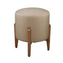 Ver imagem 5 de Puff Redondo de Madeira Eucalipto e Estofado Otávio