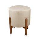 Ver imagem 2 de Puff Redondo de Madeira Eucalipto e Estofado Otávio