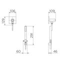 Ver imagem 2 de Desviador para Chuveiro Square 9000 Cromado Polido Docol