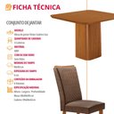 Ver imagem 7 de Mesa de Jantar Eloise 90cm Tampo MDF Laminado Canto Copo com 4 Cadeiras Lisa