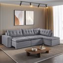 Ver imagem 1 de Sofá Retrátil 7 Lugares 356cm com Chaise a Direita de 91cm Presidente