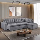 Ver imagem 1 de Sofá Retrátil 7 Lugares 356cm com Chaise a Direita de 91cm Presidente