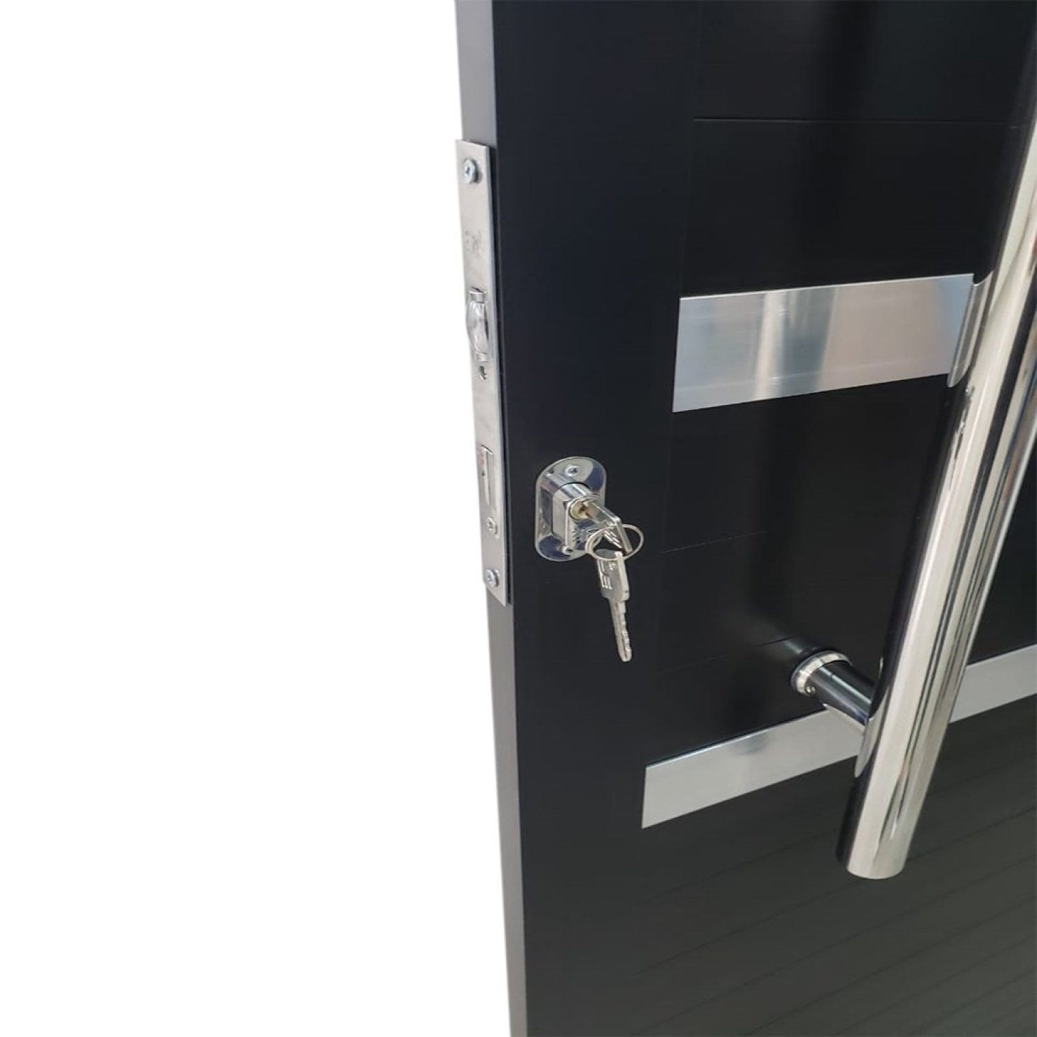 Porta Pivotante de Alumínio 210 x 120cm com Friso e Vidro Veneza Esquadrias Bergamo - 6