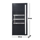 Ver imagem 5 de Porta Pivotante de Alumínio 210 X 120cm com Friso e Vidro Veneza Esquadrias Bergamo