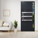 Ver imagem 1 de Porta Pivotante de Alumínio 210 X 120cm com Friso e Vidro Veneza Esquadrias Bergamo