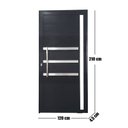 Ver imagem 3 de Porta Pivotante de Alumínio 210 X 120cm com Friso e Vidro Veneza Esquadrias Bergamo