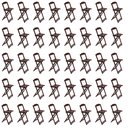 Ver imagem 2 de Kit 10 Jogos de Mesa Bistrô de Madeira com 4 Cadeiras Dobrável Ideal para Bar e Restaurante Imbuia