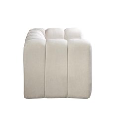 Poltrona Mona Decorativa Moderna Sala de Estar Recepção Bouclê Bege - 2