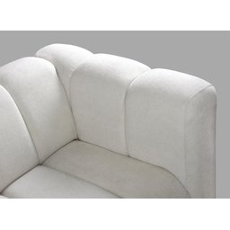 Poltrona Mona Decorativa Moderna Sala de Estar Recepção Bouclê Bege - 5