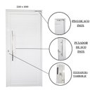 Ver imagem 4 de Porta Pivotante de Alumínio 210 X 100cm com Puxador Linha 30 Esquadrias Bergamo Abertura Direita