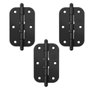 Ver imagem 1 de Kit 3 Dobradiça Stam 1,7mm Canto Red. Pino Bola com 2 Aneis Preto Fosco