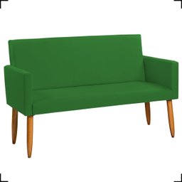 Namoradeira Decorativa Para Sala Nina 2 Lugar Para Recepção Manicure Escritório Suede - 1