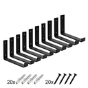 Ver imagem 2 de Kit 10 Suporte Mão Francesa Invertida 20cm Estilo Industrial