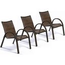 Ver imagem 1 de Kit 03 Cadeiras Fibra Sintetica