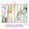 Papel de Parede Painel 3D Mármore Branco e Amarelo 4M Auto Colante Lavável Revestimento - 5