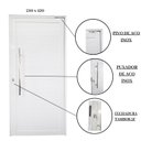 Ver imagem 4 de Porta Pivotante de Alumínio 210 X 120cm com Puxador Linha 30 Esquadrias Bergamo Abertura Direita