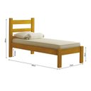 Ver imagem 2 de Cama Solteiro em Madeira Maciça Reforçado Rubi Mel Nemargi