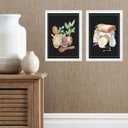 Ver imagem 2 de Kit 2 Quadros com Imagem para Banheiro 24x18cm:madeira Preta