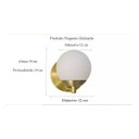 Ver imagem 4 de Kit 2 Arandela Dourado Jabuticaba Globo 12cm com Interruptor
