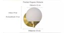 Ver imagem 4 de Kit 2 Arandela Dourado Jabuticaba Globo 12cm com Interruptor