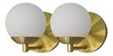 Ver imagem 1 de Kit 2 Arandela Dourado Jabuticaba Globo 12cm com Interruptor