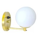 Ver imagem 2 de Kit 2 Arandela Dourado Jabuticaba Globo 12cm com Interruptor