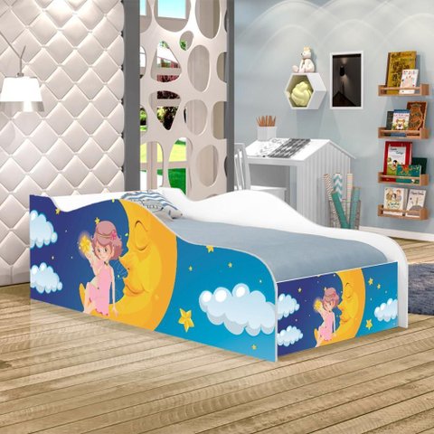 Cama Infantil com Colchão Fadinha Encantada 100% Mdf para Quarto Infantil