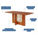 Ver imagem 2 de Mesa Jantar em Mdf 1,80 sem Vidro Louise Cimol Cinamomo
