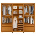 Ver imagem 3 de Guarda Roupa Casal Volpi 6 Portas com Espelhos Mdf 278 Cm Cumaru Madetec