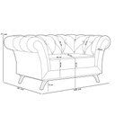 Ver imagem 5 de Sofá 2 Lugares para Sala de Estar Império 150 Cm D02 Couríssimo Whisky B-90 - Lyam Decor