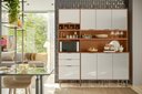 Ver imagem 1 de Kit Cozinha Praga C/ 7 Portas e 3 Gavetas Jequitiba/off White
