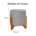Ver imagem 5 de Poltrona Balanço c/ Puff Melinda Linho Cinza