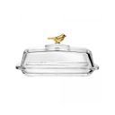 Ver imagem 2 de Manteigueira Retangular com Tampa Golden Bird 18cm X 10cm X 9cm Cristal Ecologico
