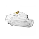 Ver imagem 3 de Manteigueira Retangular com Tampa Golden Bird 18cm X 10cm X 9cm Cristal Ecologico
