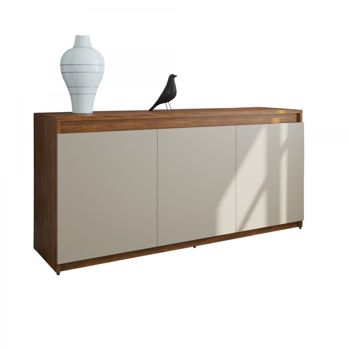 Buffet Jazz 3 Portas 1 Prateleira Interna Imbuia/off White - 2