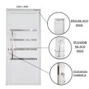 Ver imagem 4 de Porta Pivotante de Alumínio 210 X 100cm com Friso Linha 30 Direita Esquadrias Bergamo