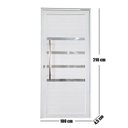Ver imagem 5 de Porta Pivotante de Alumínio 210 x 100cm com Friso Linha 30 Esquadrias Bergamo Abertura Direita Branco