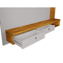 Ver imagem 6 de Painel Ripado Autêntico para TV até 80 Polegadas 2 Gavetas com Friso Decorativo Luminária LED Cascat