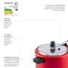 Panela de Pressão Antiaderente 3l Vermelho Nacional - 2