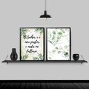 Ver imagem 2 de Kit 2 Quadros Evangélicos Salmo 23 33x24cm:Madeira preta