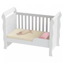 Ver imagem 4 de Quarto de Bebê com Guarda Roupa 4 Portas, Cômoda Fraldário e Berço Mini Cama Ariel Espresso Móveis Branco