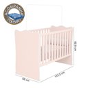 Ver imagem 2 de Quarto de Bebê Doce Sonho Completo Qmovi Rosa Acetinado + Colchão Ortobom